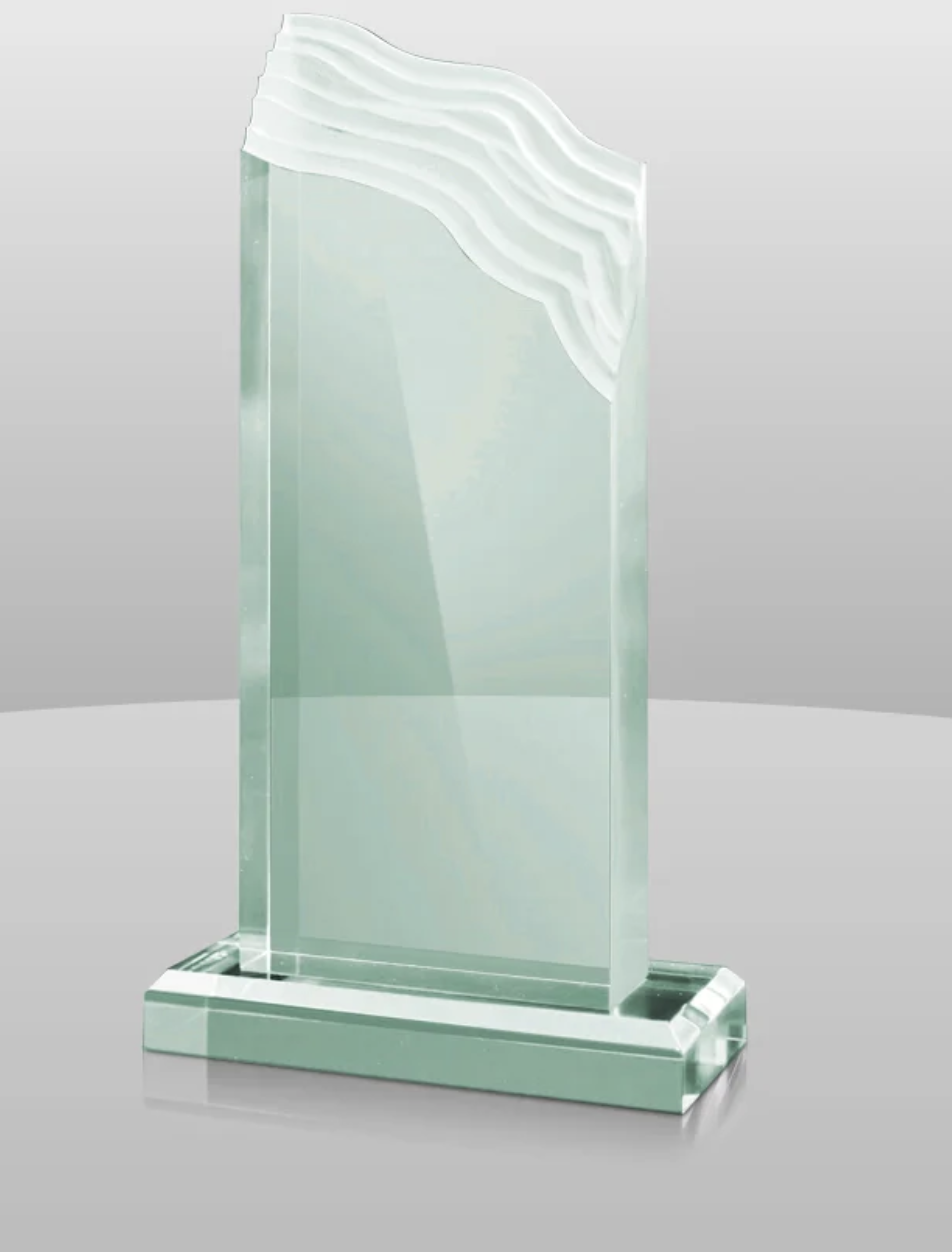 jade top wave acrylic award for recognition